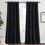 NICETOWN Halloween Patio Blackout Curtain Shades - Summer Home Decoration Thermal Insulated Grommet Blackout Draperies/Drapes for Kitchen (2 Panels, 55 inches x 96 inches, Black)