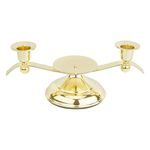 SUPERFINDINGS Golden Unity Candle Holder 3 Arm Iron Candle Holder Wedding Candlestick Holders Decorative Candle Holder for Wedding Table Party Living Room Home Decor，275x124.5x110mm