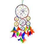 Reiki Crystal Products 7 Chakra Dream Catcher, Wall Hanging Dream Catchers for Positive Energy and Protections 40 x 15 cm Approx (Color : Multi)