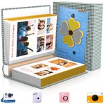 Photo Album Self Adhesive for Polaroid, Photo Album for Instax, 6x4 Photo Album 7x5, Photo Album Book for Instax Mini Polaroid Kodak Full Film Camera, Holds 80~240 Photos