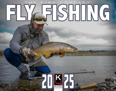 2025 Fly Fishing Wall Calendar 16-Month X-Large Size 14x22, Best Fishing Calendar by The KING Company-Monster Calendars