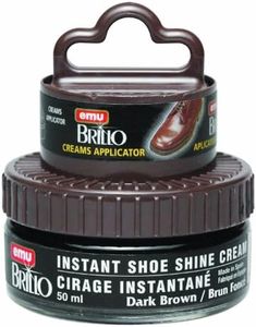 Moneysworth & Best Instant Shoe Shine Cream Kit, Dark Brown, 50 ml