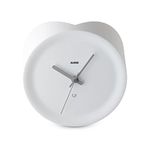 Alessi Ora Out Edge Mounted Clock-Thermoplastic Resin, White, 21 x 21 x 15 cm