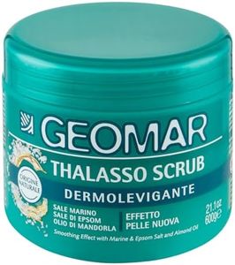 GEOMAR | Thalasso Scrub Corpo Dermolevigante, Effetto Pelle Nuova, Con Sale Marino, Sale di Epsom e Olio di Mandorla, Made in Italy, 600 g