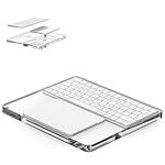 Hazevaiy Acrylic Magic Keyboard and Trackpad Support Stand Compatible with Apple Gen 2/3 Magic Keyboards and Trackpads Keyboard and Trackpad Tray Holder for Apple Product (Transparent)