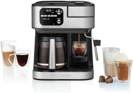 Cuisinart Coffeemaker, Coffee Center Barista Bar 4-In-1 Coffee Machine, Single-Serve Coffee, Espresso & Nespresso Capsule Compatible, 12-Cup Carafe, Black, SS-4N1