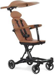 Evolur Cruise Rider Stroller with Canopy, Lightweight Umbrella Stroller with Compact Fold, Easy to Carry Travel Stroller - Cognac