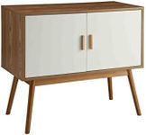 Convenience Concepts Storage Console, Wood, White/Bamboo, Unspecified