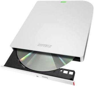 ANTERCITE Buffalo USB3.2(Gen1)/3.0 外置DVD/CD驱动器 刻录软件 总线电源(带电源线) 薄型便携式 国内制造商 Windows/Mac 白色 DVSM-PUV8U3-WH/N