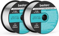 bestarc Flux Core Welding Wire, 0.035” +0.030” E71T-GS Gasless MIG Wire, Mild Steel MIG Welding Wire with Low Splatter, 2-Pound Spool, 2-Packs