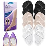 6 Pairs Ball of Foot Cushions Metatarsal Pads for Women, Gel Adhesive Forefoot Support High Heels Inserts, Invisible & All-Day Comfort Metatarsal Pad Foot Pain Relief, One Size(Multicolor)