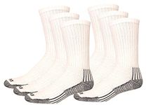 Dickies Men's Heavy Compression Socks for Work and Crew, White (3 Pairs), L (Pack of 3)