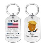 EE&YU Peepaw Gifts for Fathers Day - Best Peepaw Birthday Gifts, I Love American Peepaw Keychain, Funny Peepaw Present, Peepaw Gifts, 2*1.1inch