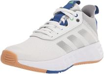 adidas Originals Flex Basketball Shoe, White/Silver Metallic/Team Royal Blue, 11 US Unisex Little Kid