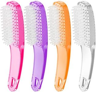 Larbois Nail Brush for Cleaning Fingernails, 4Pack Handle Grip Nail Brushes Fingernail Brush for Cleaning Nail Scrub Brush for Toes and Nails Women Men (Color1)