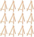 [Mini 6 Inch] Wood Easel 12 Pieces Desk Display Easel Stand for Paintings Cards Photos