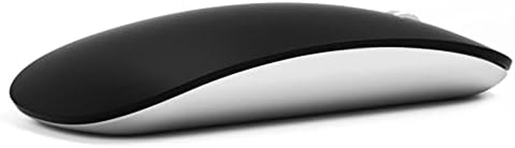 Uiosmuph U30 Mouse Wireless Bluetooth, Ricaricabile Mouse Wireless (BT5.1+ BT5.1+ USB) Silenzioso Mouse Senza Fili per Laptop/MacBook/Android/PC/Mac (Sabbia Nero)