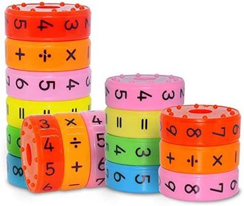 CHILHOLYD Learning Toys Math Toy Montessori Preschool Learning Educational Counting Game Numbers and Symbols Math Skills Colorful Fridge Kindergarden Educational Tools Math Blocks Great Gift for Kids