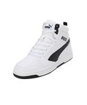 Puma Unisex Adults Rebound V6 Sneakers, Puma White-Puma Black, 10 UK