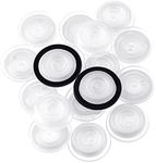 22 Pcs Replacement Valves for Coffee Canisters with 2 Rubber Rings PE Coffee Valve Canister Filter Set Degassing One Way Breather Valve for Coffee Bean Container Coffee Bag Food Bags