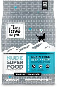 I and love and you Nude Dry Cat Food - Grain Free Limited Ingredient Kibble, Whitefish + Chicken, 5-Pound Bag