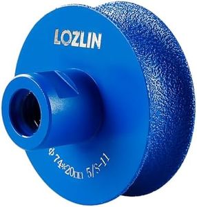 LOZLIN Diamond Edge Grinding Wheel Semi-Circular Wheel for Marble Quartz Granite Edge Grinding Mounted on Angle Grinder 5/8-11 Abrasive Disc Tool Accessories