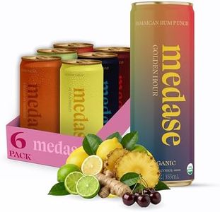 MEDASE Variety Pack Non-Alcoholic Mocktail (12oz 6 Pack) Authentic Taste, Healthy and Organic Drink, Alcohol Free Beverage, Low Calorie, Gluten Free, Vegan, GMO Free