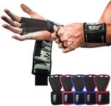JerkFit WODies Gymnastics & Weightlifting Grips with Wrist Wraps – 3 Hole Versatile Gym Gloves for Pull Ups, Gym Training & Cross Training – Hand Grips Palm Protector for Men & Women