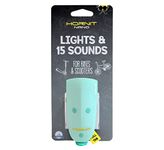 Hornit Mini Nano - Bike & Scooter Horn and Light for Children and Kids - 15 Sound Effects / 3 Light Settings, Mint Green, OS (6266GRG)