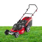 Sharpex 1800W Pro Series Electric Lawn Mower, 20" Blade & 2.5HP Motor, Made in India, 6 Cut Heights (30–80mm), 70L Grass Box, with Tools Kit., Heavy-Duty for Large Lawns (Red, 2800 RPM)