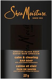 SheaMoisture Bar Soap, Soothing and Clarifying bar soap, African Black Soap, with 24h shea moisture nutrients for Healthy, Glowing Skin, 227g
