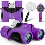 Binoculars for Kids, Toys for 3-12 Year Old Girls and Boys, Bird Watching Hiking 4 5 6 7 8 9 Year Old Girl Boy Christmas Birthday Gifts, Outdoor Toys for Kid Set with Magnifying Glass & Compass