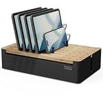 Prosumer's Choice Bamboo Charging Station - Wood Dock Organizer for Apple & Android Phones, Tablets, iPads - Cables Not Included