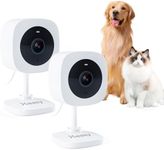 Viigytek® 2K QHD WiFi AI Home Security Camera – Indoor Pet/Baby Monitor with Night Vision, 2-Way Audio, Wired, Motion Detection, Remote Viewing – Smart Surveillance, White (2Pack)