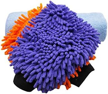 3PCS/cleaning kit,2Pcs Microfiber Premium Scratch-Free Wash Mitt + Microfiber Premium cleaning cloth