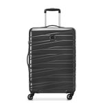 Delsey Paris Tiphanie 76 cms Large Check-in Polycarbonate Hard-Sided 4 Double Wheels Suitcase/Luggage/Trolley Bag for Travel with TSA Lock (Graphite)