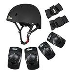 JBM Child & Adults Rider Series Protection Gear Set for Multi Sports Scooter, Skateboarding, Biking, Roller Skating, Protection for Beginner to Advanced, Helmet, Knee and Elbow Pads with Wrist Guards