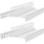 30 Pack Pants Hangers with Clips - 