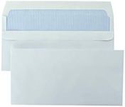 SmithPackaging 100 GSM Peel and Seal Wallet 25 Envelopes, 110 mm Length x 220 mm Width, White