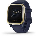 Garmin Venu Sq Music, GPS Smartwatch with Bright Touchscreen Display, Features Music and Up to 6 Days of Battery Life, Light Gold and Navy Blue, Light Gold with Navy Blue (010-02426-02)