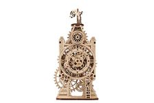 UGEARS Old Clock Tower 3D Wooden Puzzle - Wooden Mechanical Model Kit to Build - DIY Puzzle Clock Toy with Spinning Mechanism - Brain Teaser Building Set for Adults and Kids