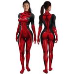 Eykug Ladypool Costume Jumpsuit for Women Halloween Superhero Bodysuit Spandex Zentai Suit 3D Print