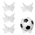 qxayxa 4 Pcs Football Display Stands, Football Stands, Acrylic Ball Display Stand, Basketball Stand, Rugby Ball Stand, Volleyball Football Soccer Sport Ball Storage Stand Holder, Transparent