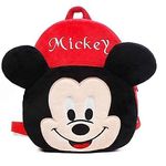 HappyChild Kids Plush Backpack for Boys and Girls, Plush Animal Cartoon Mini Backpack Little kids bags for 2-5 years (MICKEY)