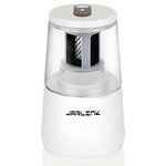 JARLINK Electric Pencil Sharpener, Heavy-Duty Helical Blade to Fast Sharpen, Auto Stop for No.2/Colored Pencils(6-8mm), USB/Battery Operated in School Classroom/Office/Home (White)