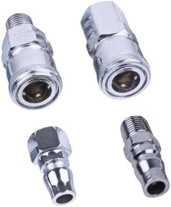 4x 1/4“ BSP Brass Air Line Hose Fittings Quick Release Coupler Bayonet Connectors Male Female Set