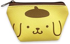 Sanrio Pompompurin Face Boat Type Cosmetics Small Pouch Bag 4.3 in (W) × 3 in (H) × 2 in (D)