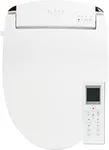 ALPHA BIDET JX Elongated Bidet Toilet Seat, White, Endless Warm Water, Rear and Front Wash, LED Light, Quiet Operation, Wireless Remote, Low Profile Sittable Lid, 3 Year Warranty (Elongated)