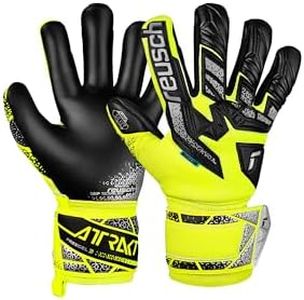 Reusch Attrakt Freegel Silver Junior Grippy and Breathable Goalkeeper Gloves Football Gloves for Children Teenagers for Boys Girls for All Weather Conditions and Pitch Surfaces