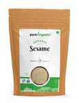 Pure Organio Organic Sesame Seeds - Organic White Sesame seeds - High In Nutrient White Til for Eating (350 Gm)